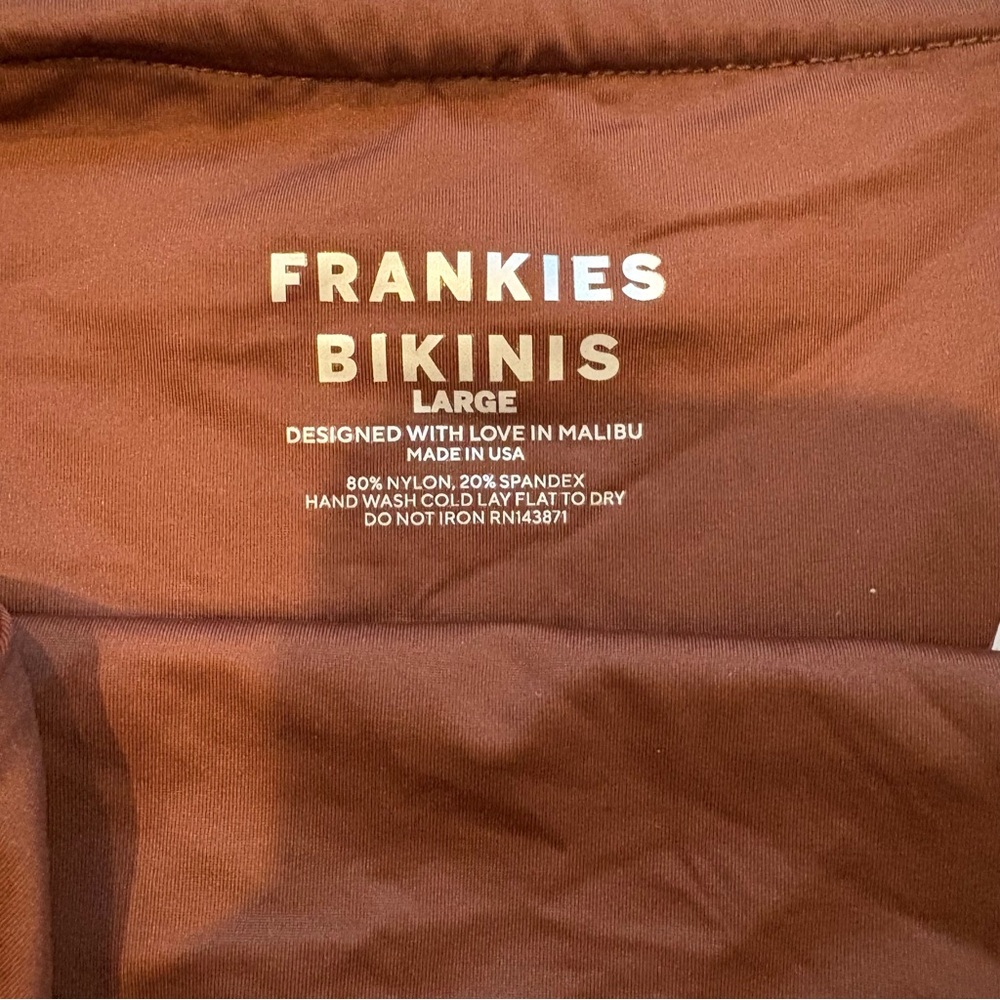 NWT, Frankie’s  BIKINIS Jeanette Strapless Top/Tia Bikini Bottom Tropics Sz Lg - Picture 13 of 14